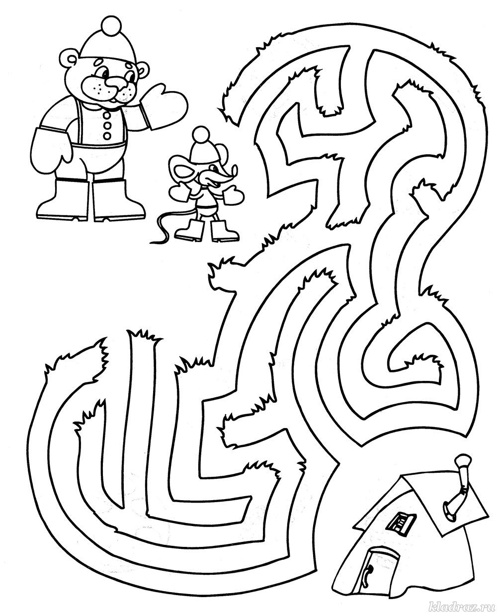 labyrinths and mazes coloring pages - photo #17