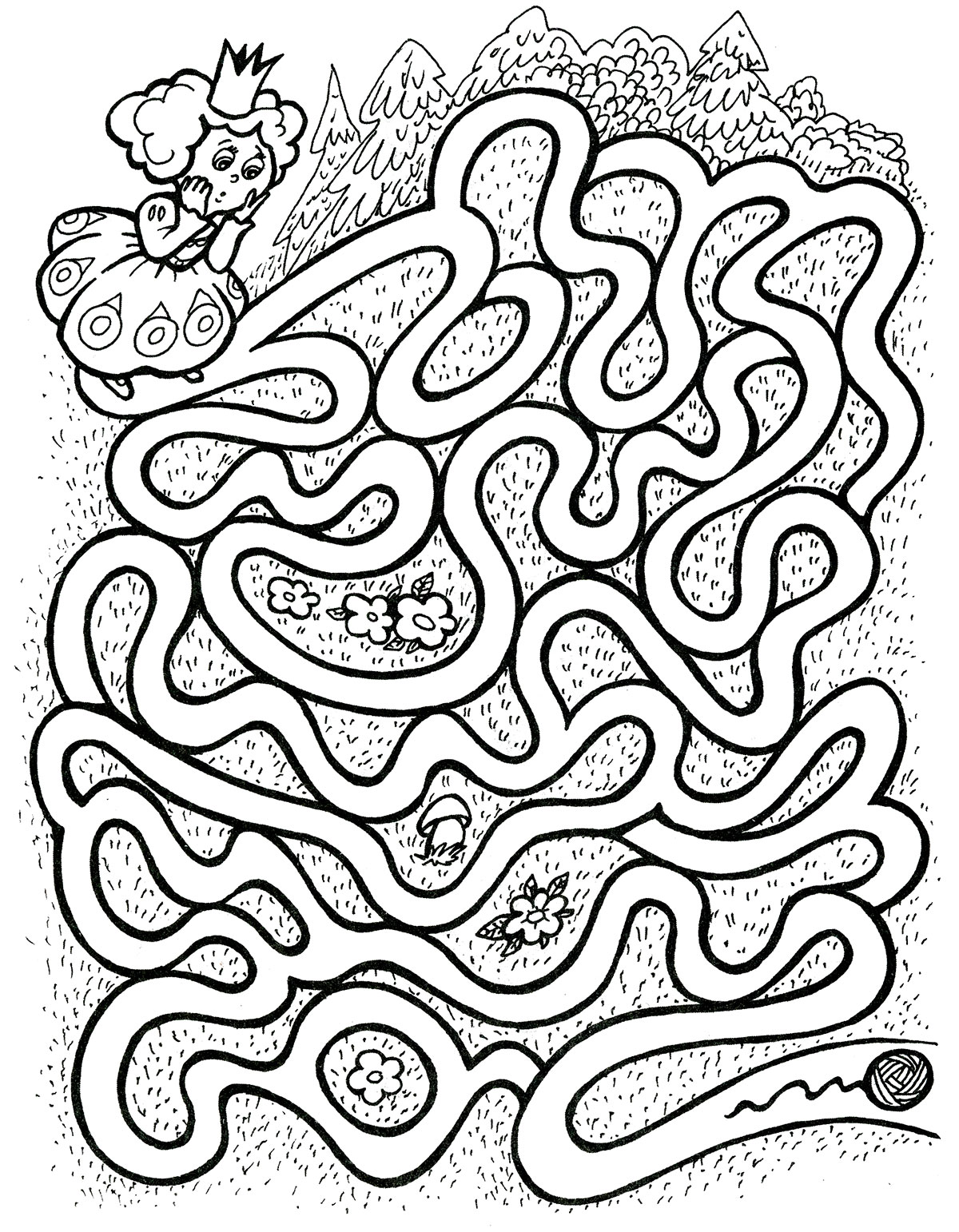 labyrinths and mazes coloring pages - photo #19
