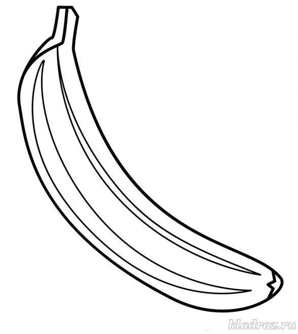 Раскраска для детей 4-6 лет. Банан