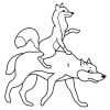 Раскраска по сказке «Лиса и волк»