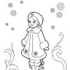 Раскраска Снегурочка для детей 5-7 лет