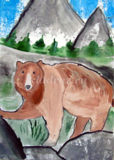 Нарисовать медведя ребенку 5 лет