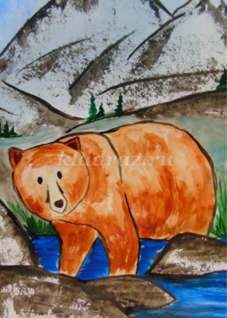 Как нарисовать медведя ребенку 4 года