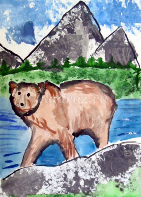 Как рисовать медведя ребенку 5 лет