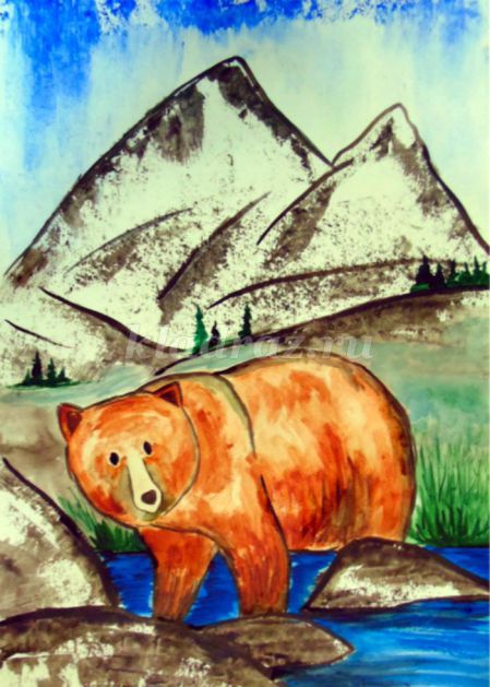 Как рисовать медведя ребенку 5 лет