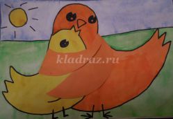 Мастер-класс по созданию открытки на тему «Осенние птицы» с детьми средней группы ДОУ