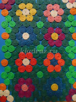 Мастер — класс «Цветочная полянка» в технике пластилиновая мозаика
