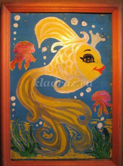Мастер-класс по рисованию «Золотая рыбка». Смешанная техника рисования
