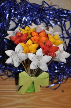 Мастер-класс объёмные цветы в вазе «Цветы к празднику»