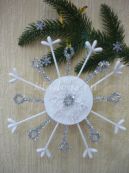 Новогоднее украшение для ёлочки «Снежинка». Мастер - класс с пошаговым фото