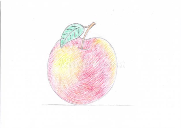Как нарисовать яблоко для ребенка 5 лет