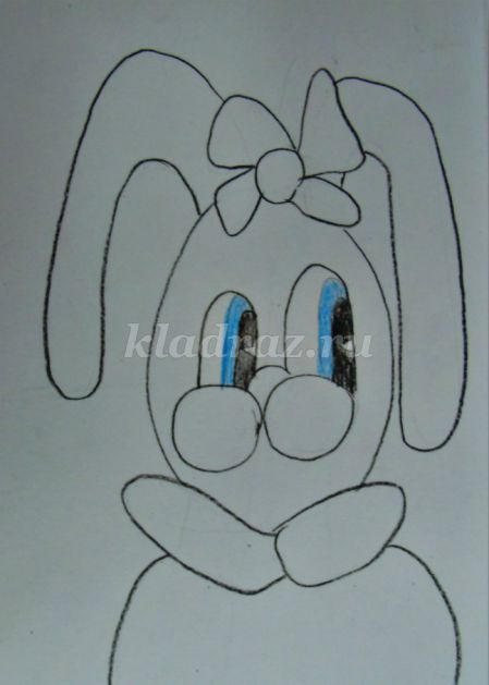 Как раскрасить кролика цветными карандашами и сайт для детей и родителей