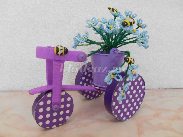 Велосипед с корзинкой для цветов!